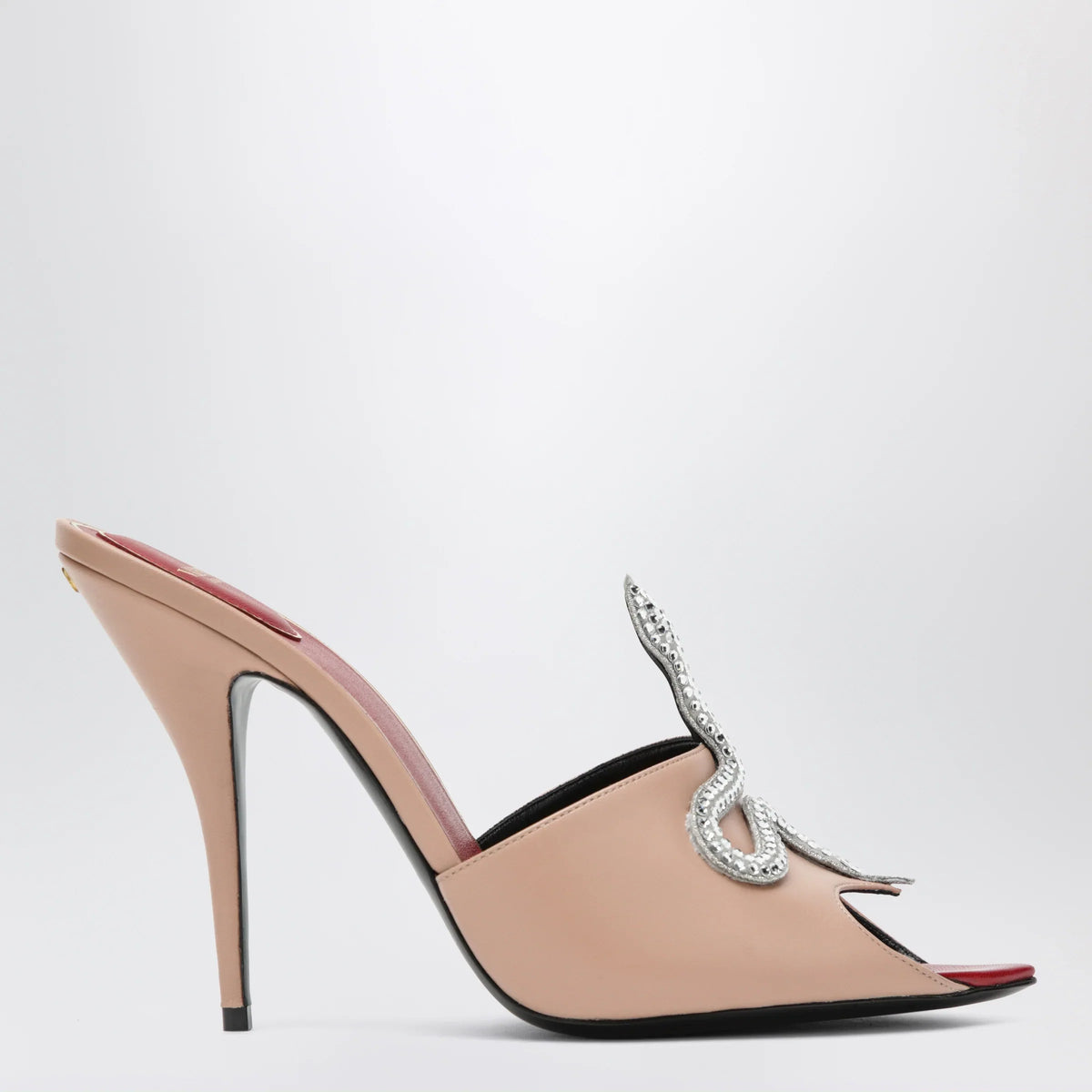 Valentino Garavani - Powder pink Slide sandal Coeur Vipère in kidskin