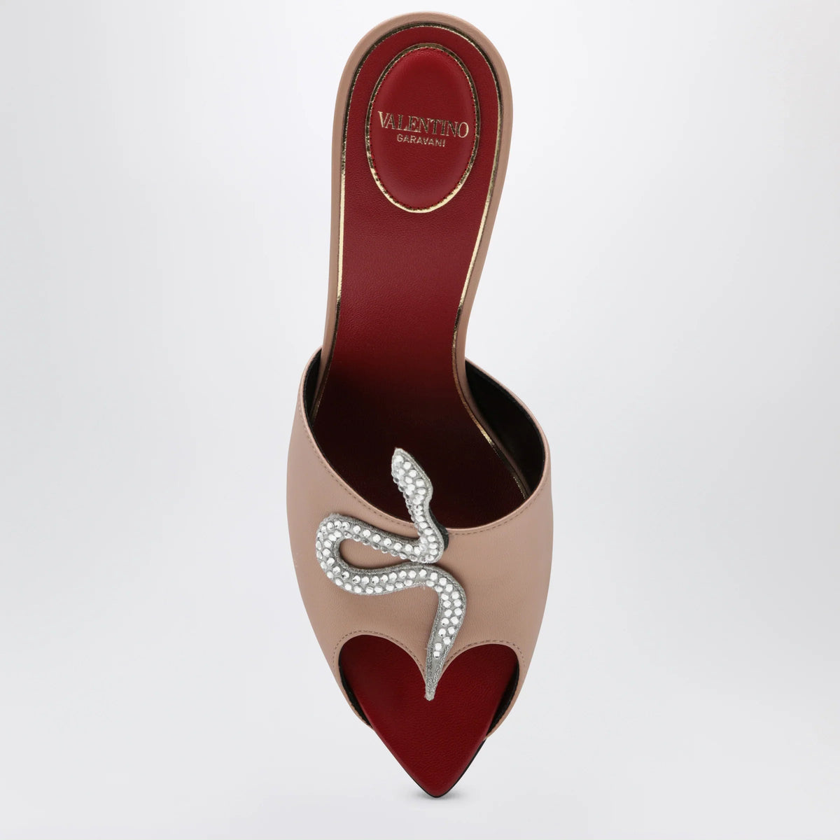 Valentino Garavani - Powder pink Slide sandal Coeur Vipère in kidskin