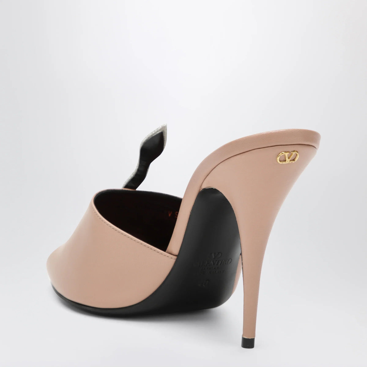Valentino Garavani - Powder pink Slide sandal Coeur Vipère in kidskin