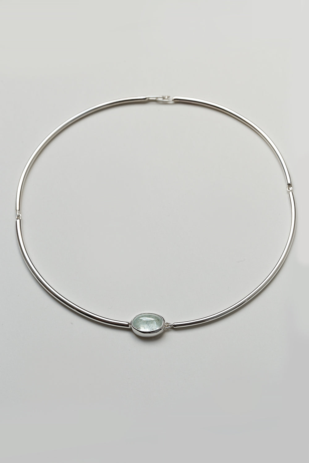 OVAL AQUAMARINE NECKLACE