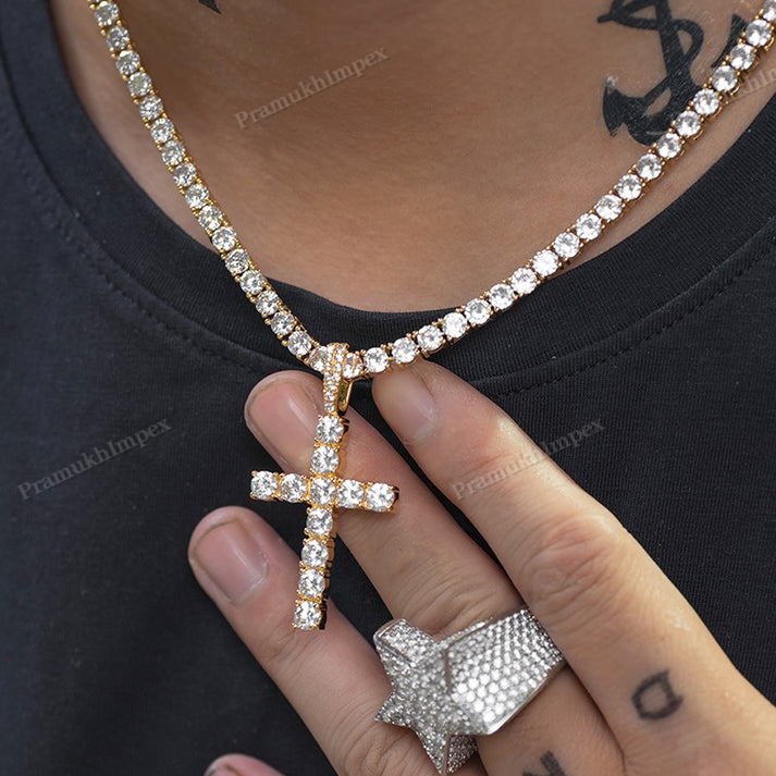 Moissanite S925 Cross Pendant