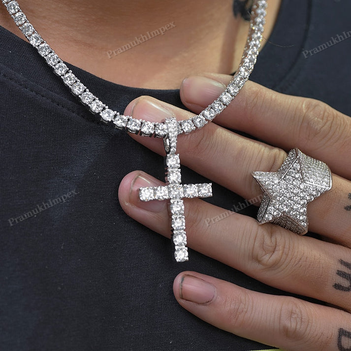 Moissanite S925 Cross Pendant