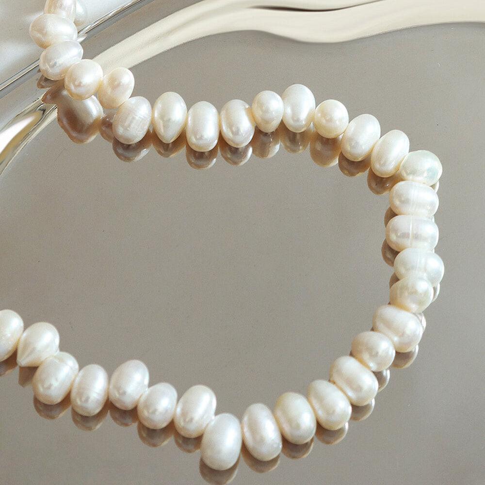 Antique Style Pearl Necklace with Baroque French Charm