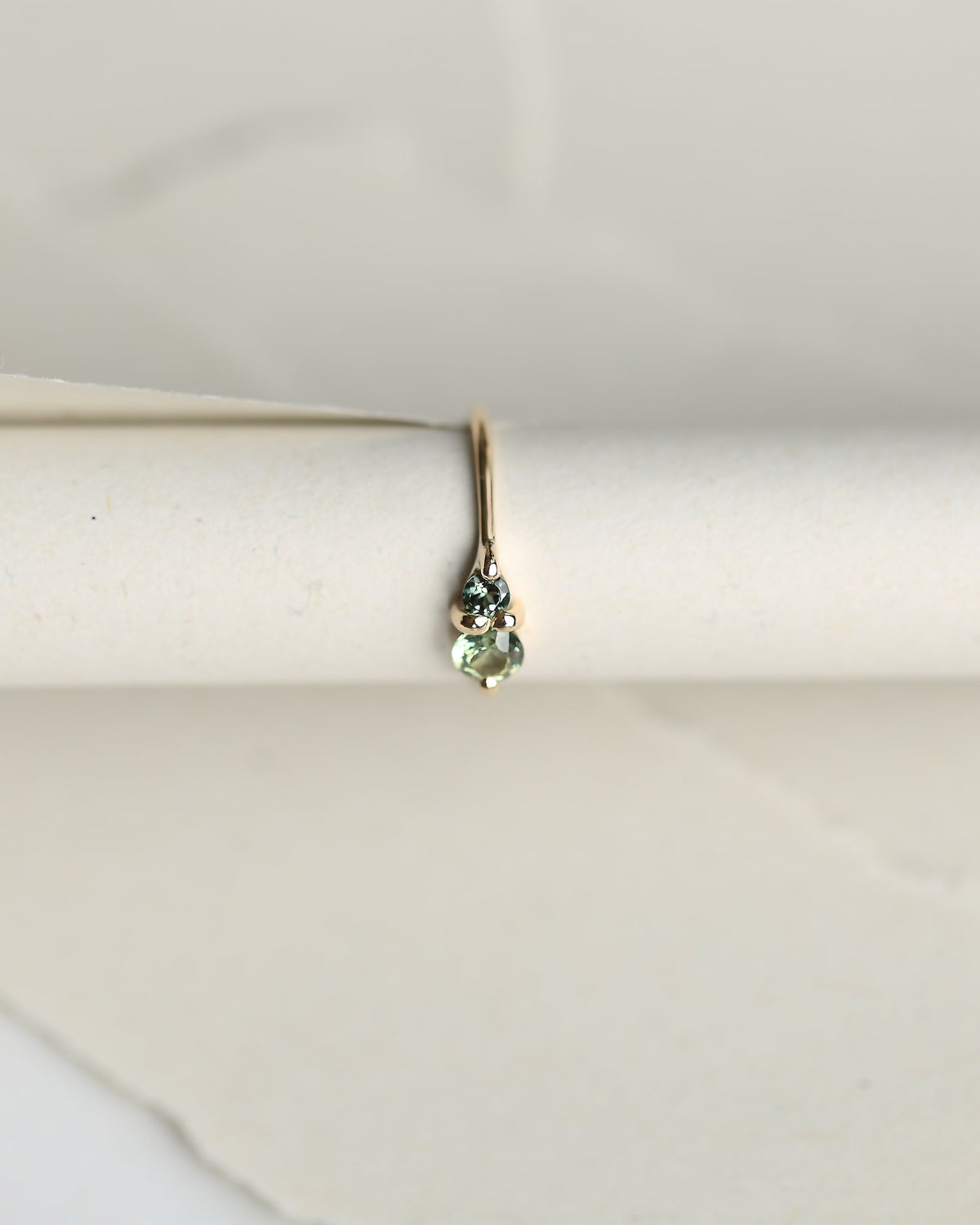 PAIRED SAPPHIRE AND TOURMALINE RING