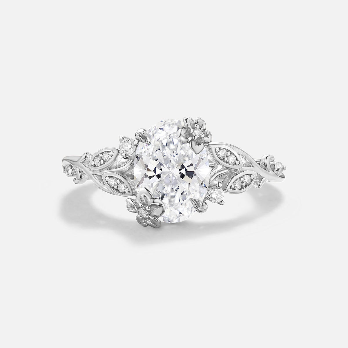Oval Cut Moissanite Inspired Engagement Ring - Tansy