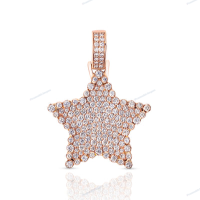 New Arrival Design Moissanite Silver Star Pendant