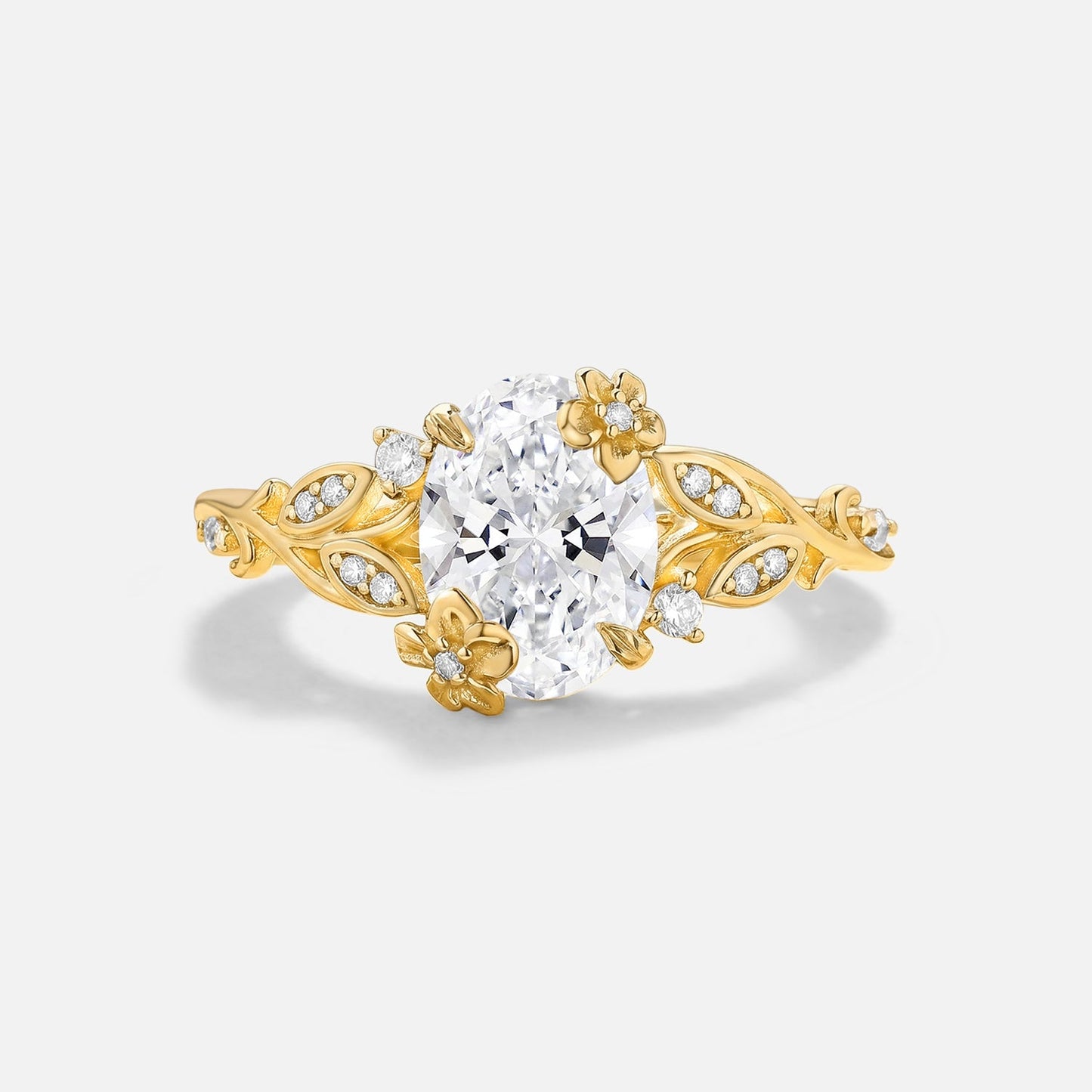Oval Cut Moissanite Inspired Engagement Ring - Tansy