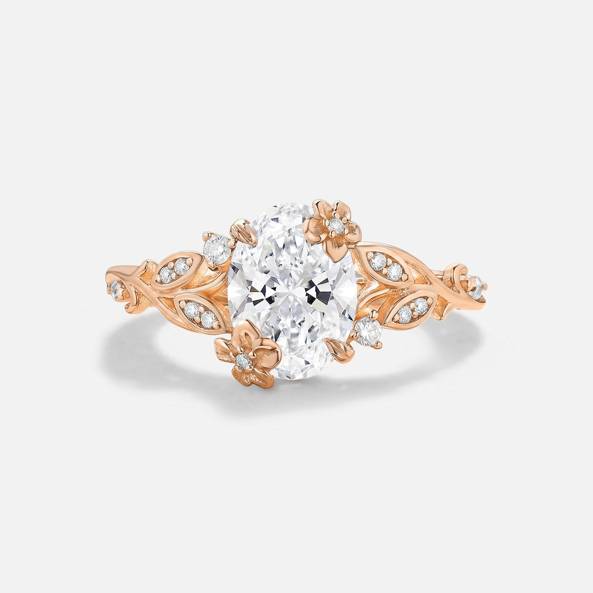 Oval Cut Moissanite Inspired Engagement Ring - Tansy