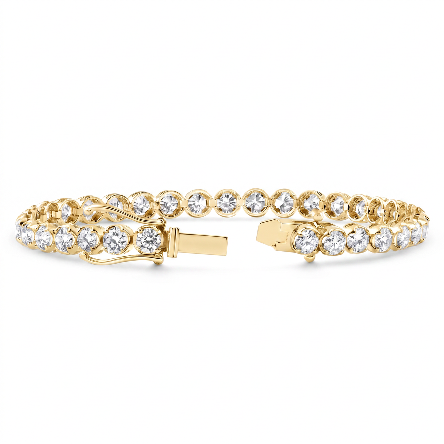 8.80Ct Diamond Angelica Tennis Bracelet Gold 7" Lab Grown