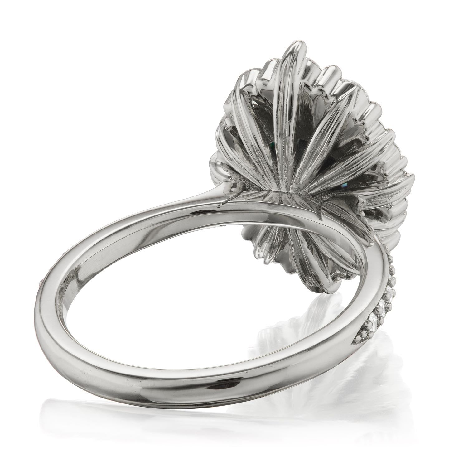 ・EMERSON・Iconic™ Grey Moissanite Center, Diamond Halo (2.55ctw+)