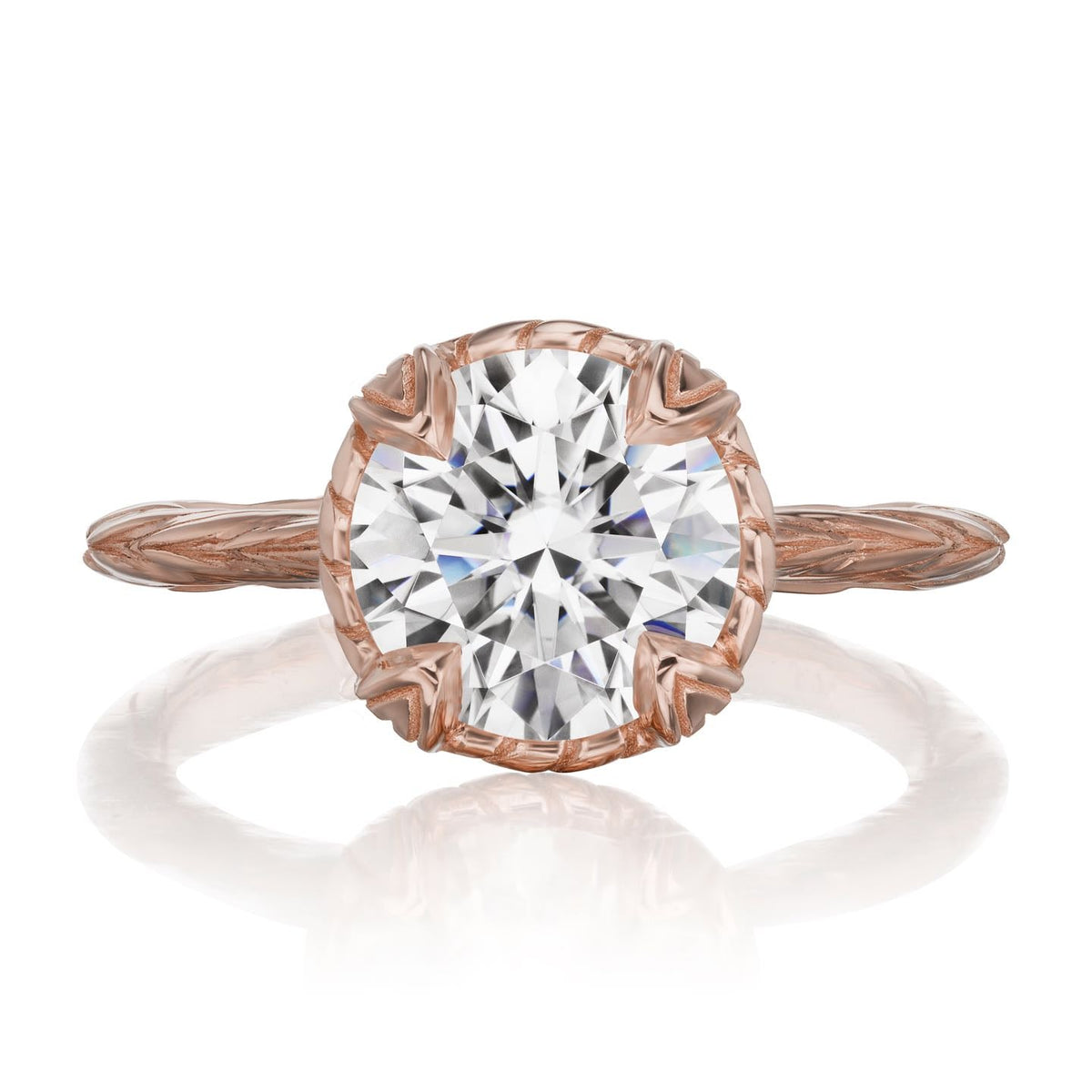 ・SIENNA・Moissanite, Willow Leaf Band (2ct)