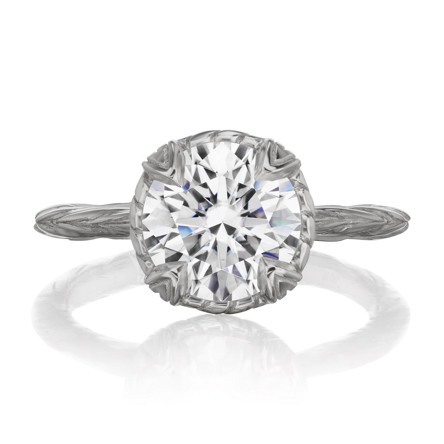 ・SIENNA・Moissanite, Willow Leaf Band (2ct)