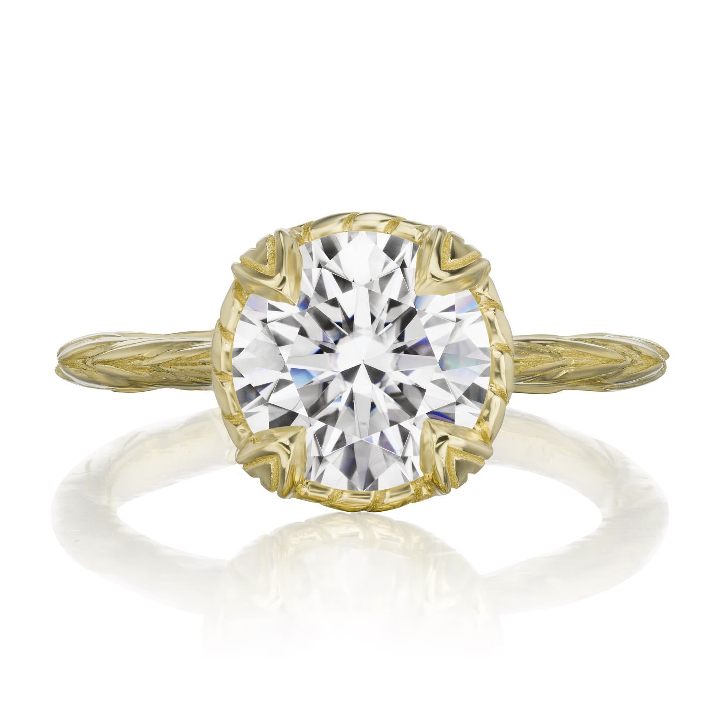 ・SIENNA・Moissanite, Willow Leaf Band (2ct)