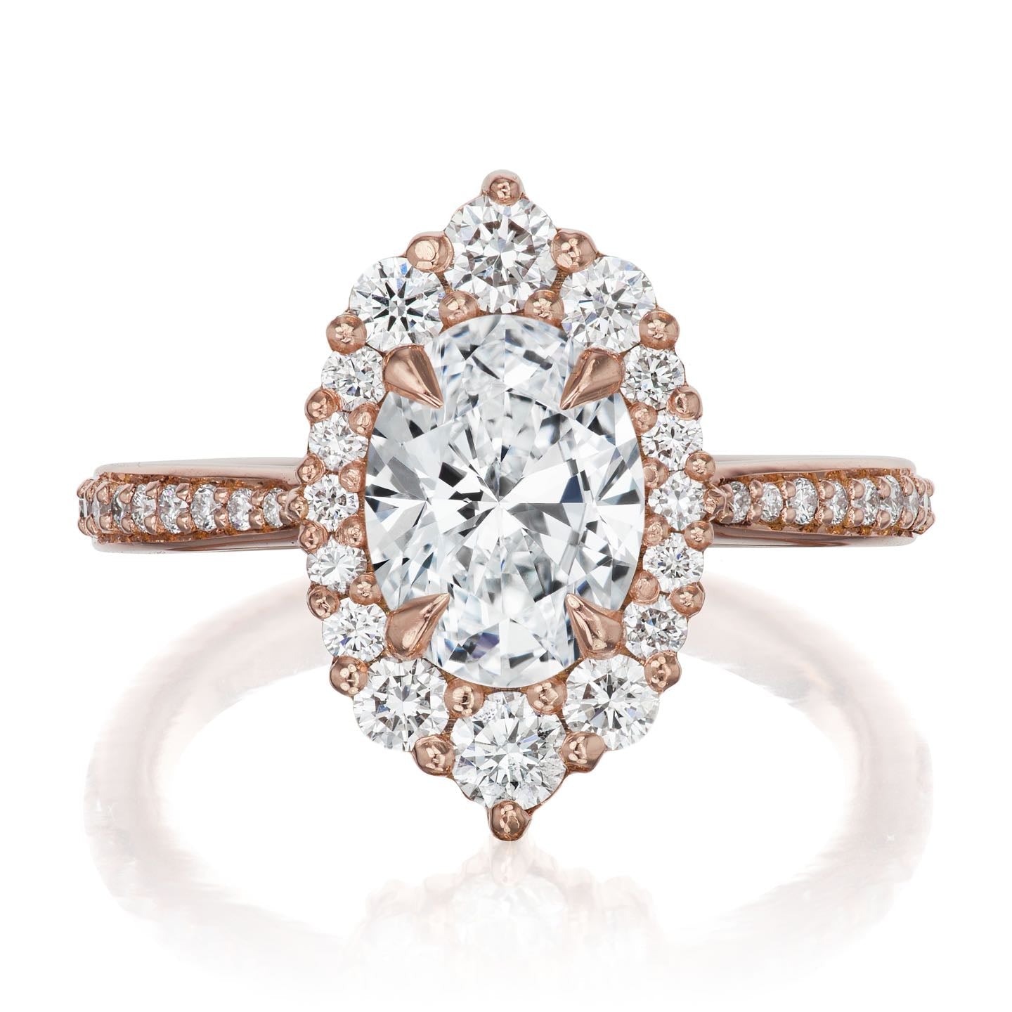 ・SOFIA・Oval Lab-Grown Diamond Center Diamond Halo (1.5ctw+)