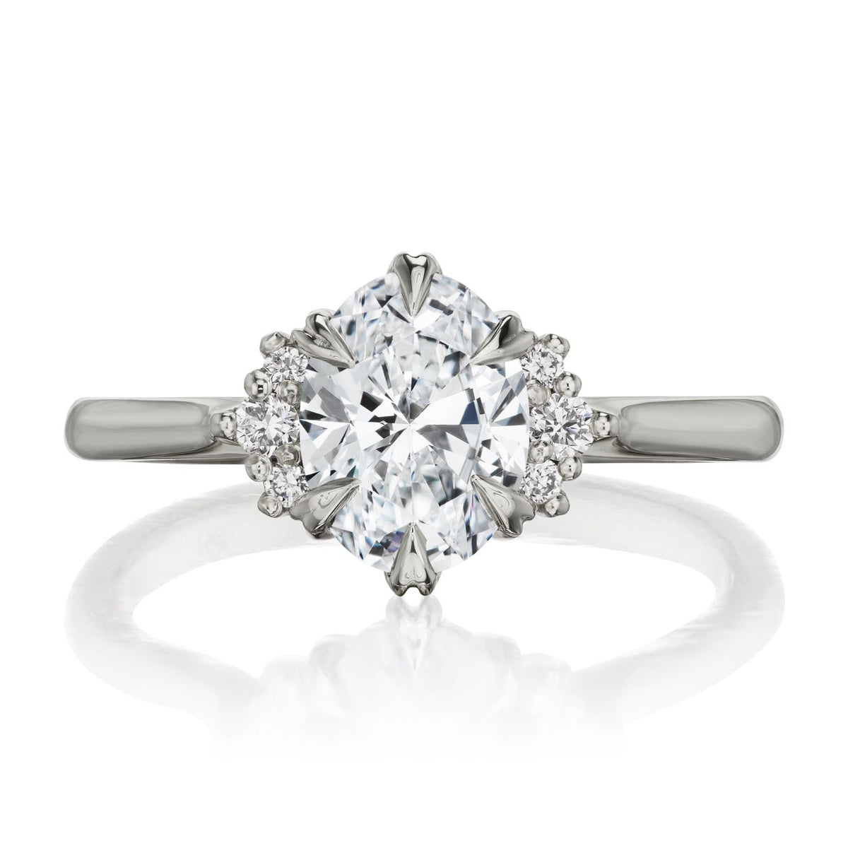 ・DEMI・Oval Lab-Grown Diamond Center Diamond Accents (1.05ct+ Center)