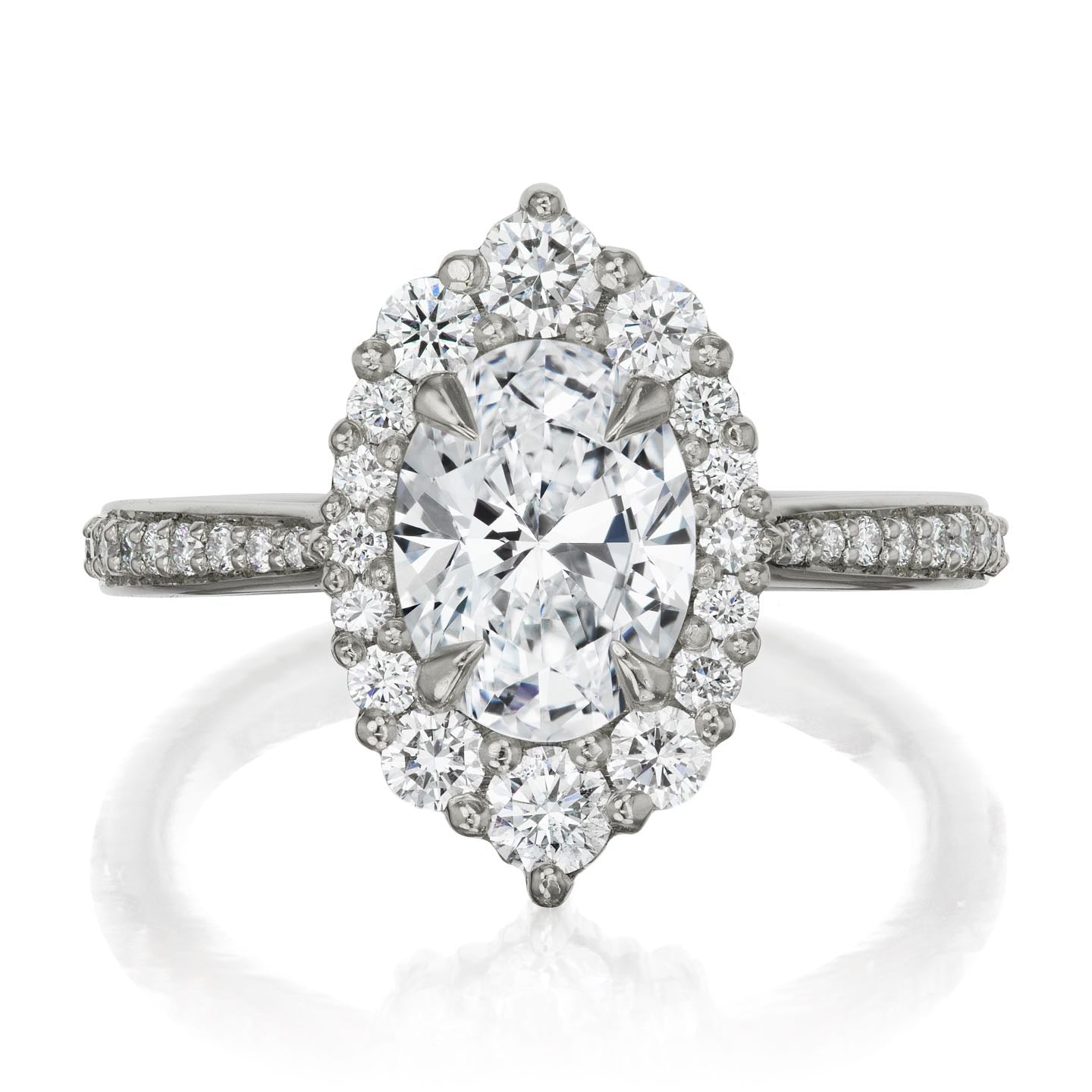 ・SOFIA・Oval Lab-Grown Diamond Center Diamond Halo (1.5ctw+)