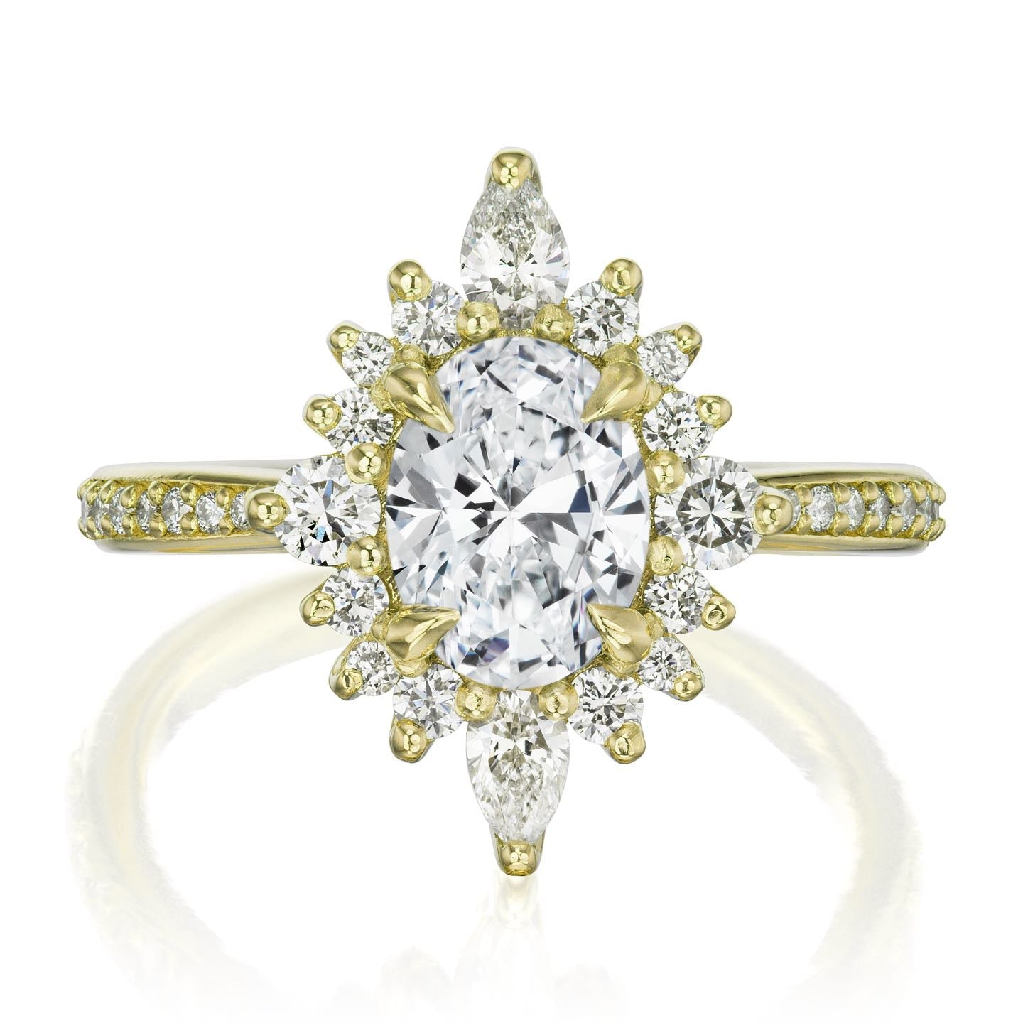 ・ANIKA・Oval Lab-Grown Diamond Center, Diamond Halo (1.55ctw+)