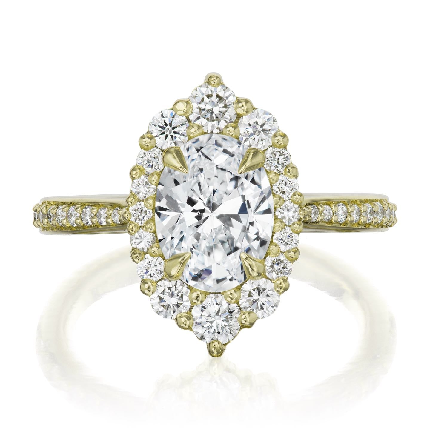・SOFIA・Oval Lab-Grown Diamond Center Diamond Halo (1.5ctw+)