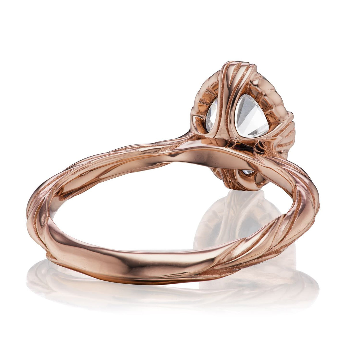 ・OLIVIA・Oval Moissanite, Willow Leaf Band (1.5ct)