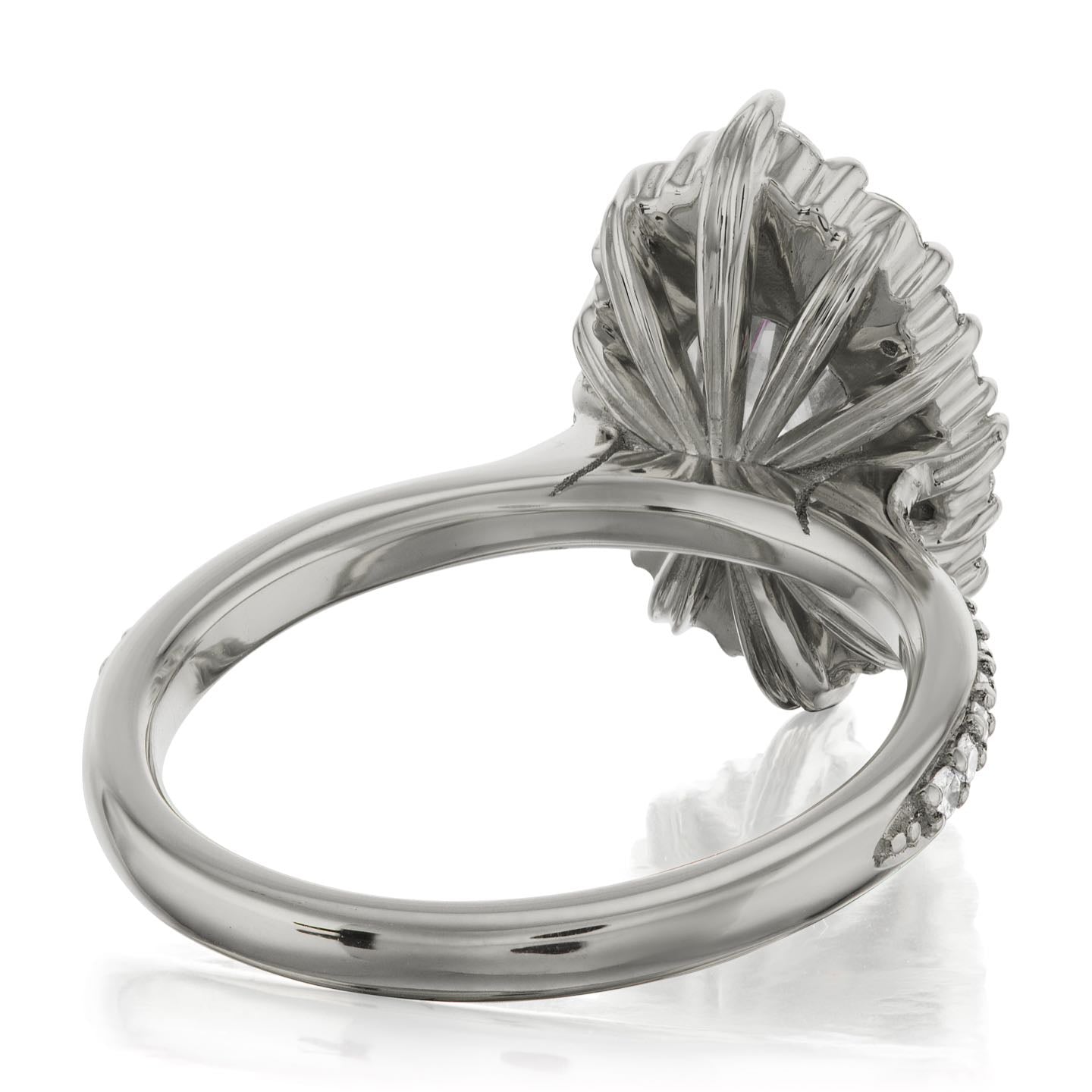 ・SOFIA・Oval Moissanite Center, Diamond Halo (1.93ctw+)