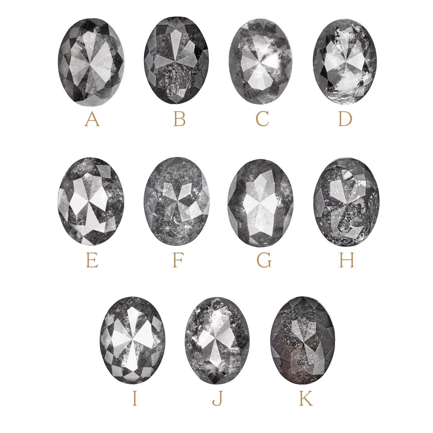 ・ANIKA・Build Your Own: Oval Salt + Pepper Diamond Halo (1.39ctw - 2.15ctw+)
