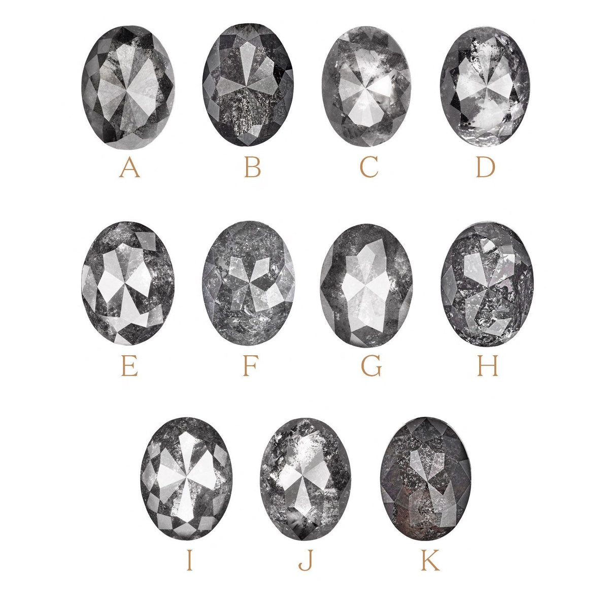 ・SOFIA・Build Your Own: Oval Salt + Pepper Diamond Halo (1.34ctw - 2.1ctw+)