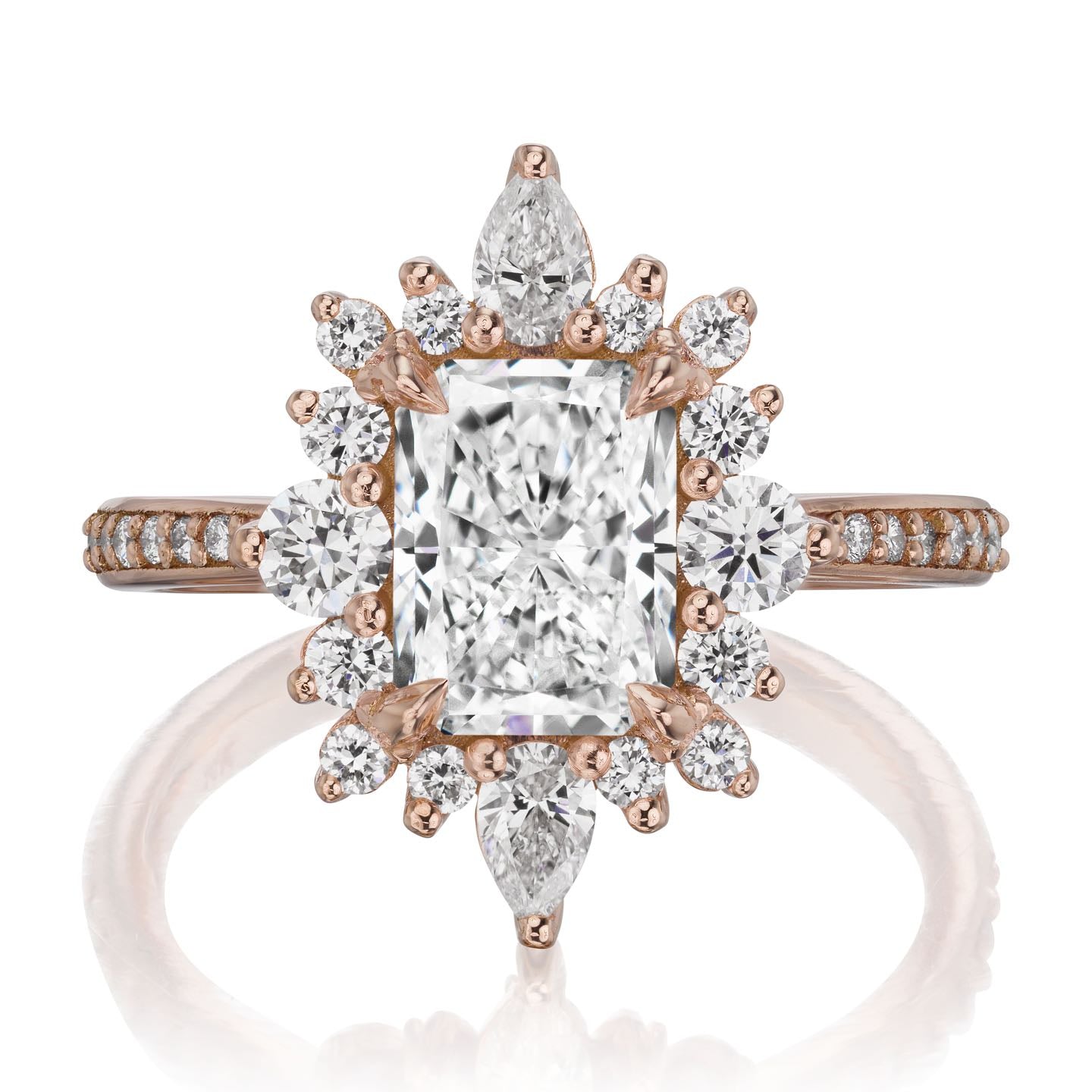 ・TALIA・Radiant Cut Lab-Grown Diamond Center, Diamond Halo (2.12ctw+)