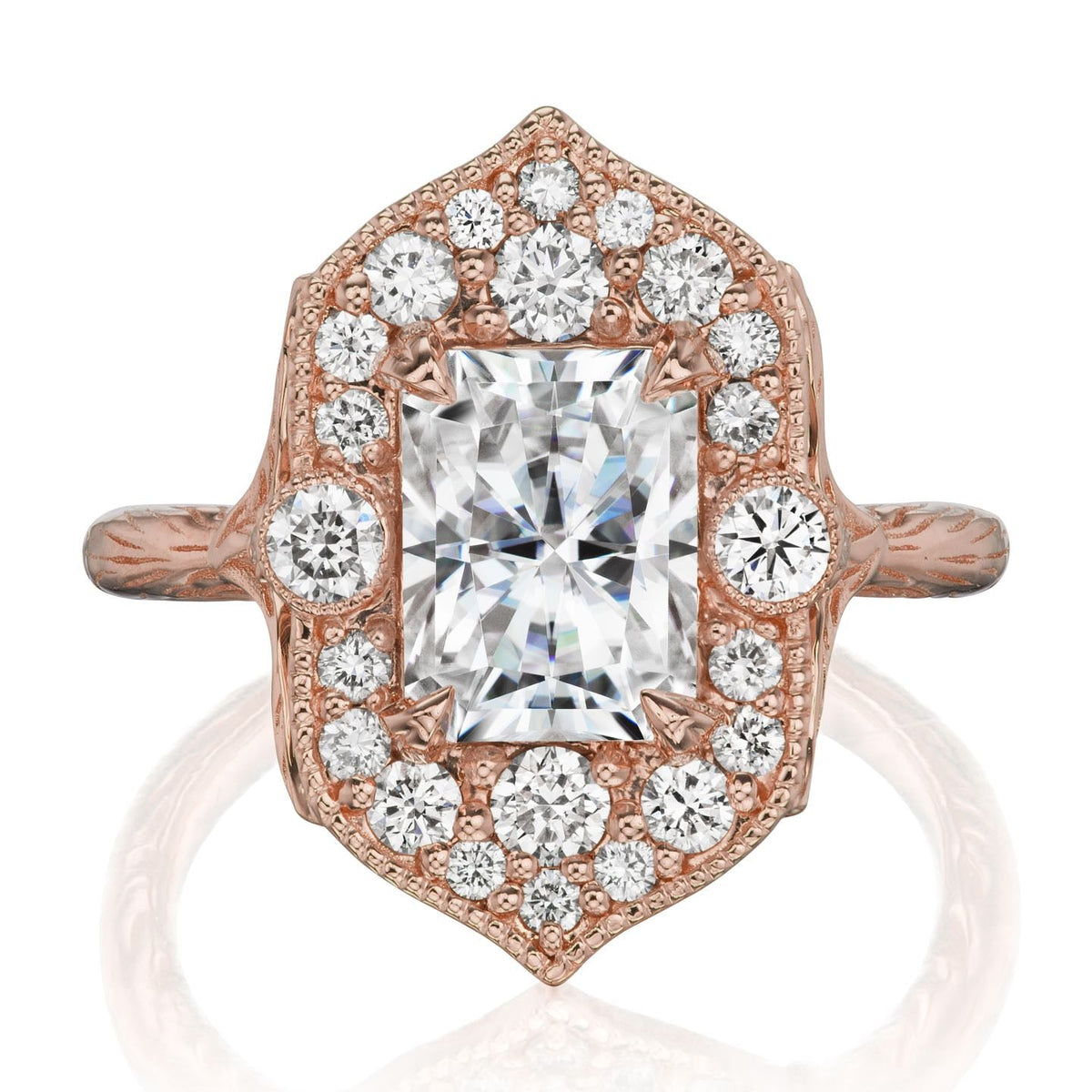 ・ESTELLA・Radiant Lab-Grown Diamond Center, Diamond Halo (2.09ctw+)