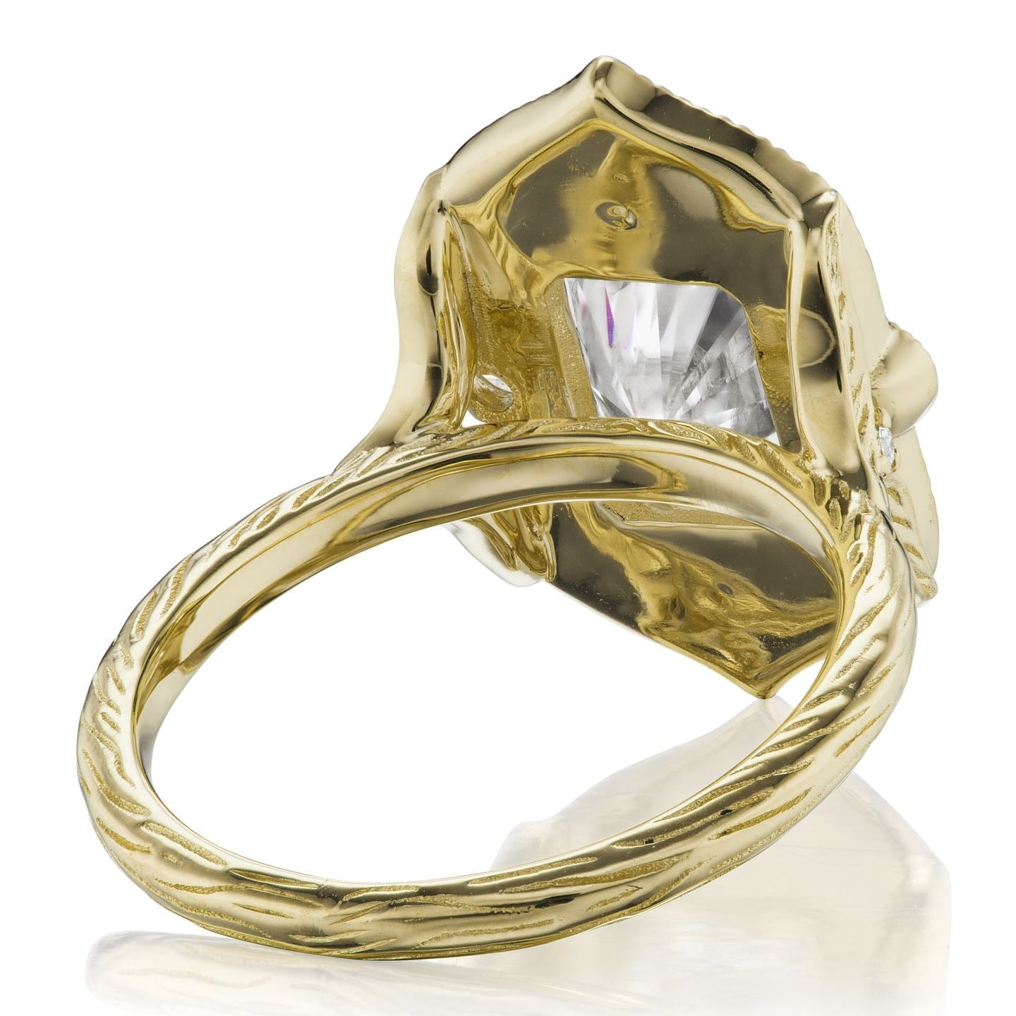・ESTELLA・Radiant Moissanite Center, Diamond Halo (2.35ctw)