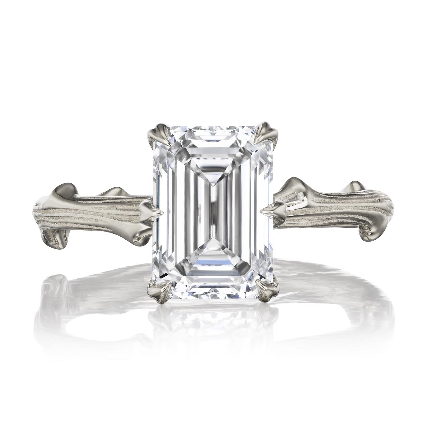 ・LAUREL・Emerald Lab-Grown Diamond Twig Ring, 2.77ct+