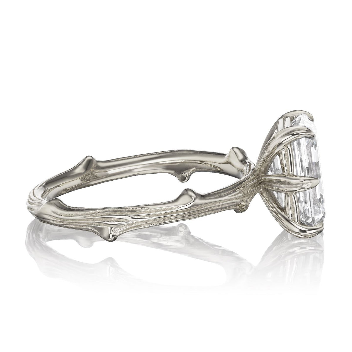 ・LAUREL・Emerald Lab-Grown Diamond Twig Ring, 2.77ct+