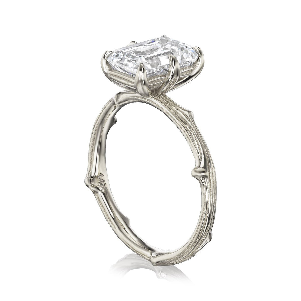 ・LAUREL・Emerald Lab-Grown Diamond Twig Ring, 2.77ct+