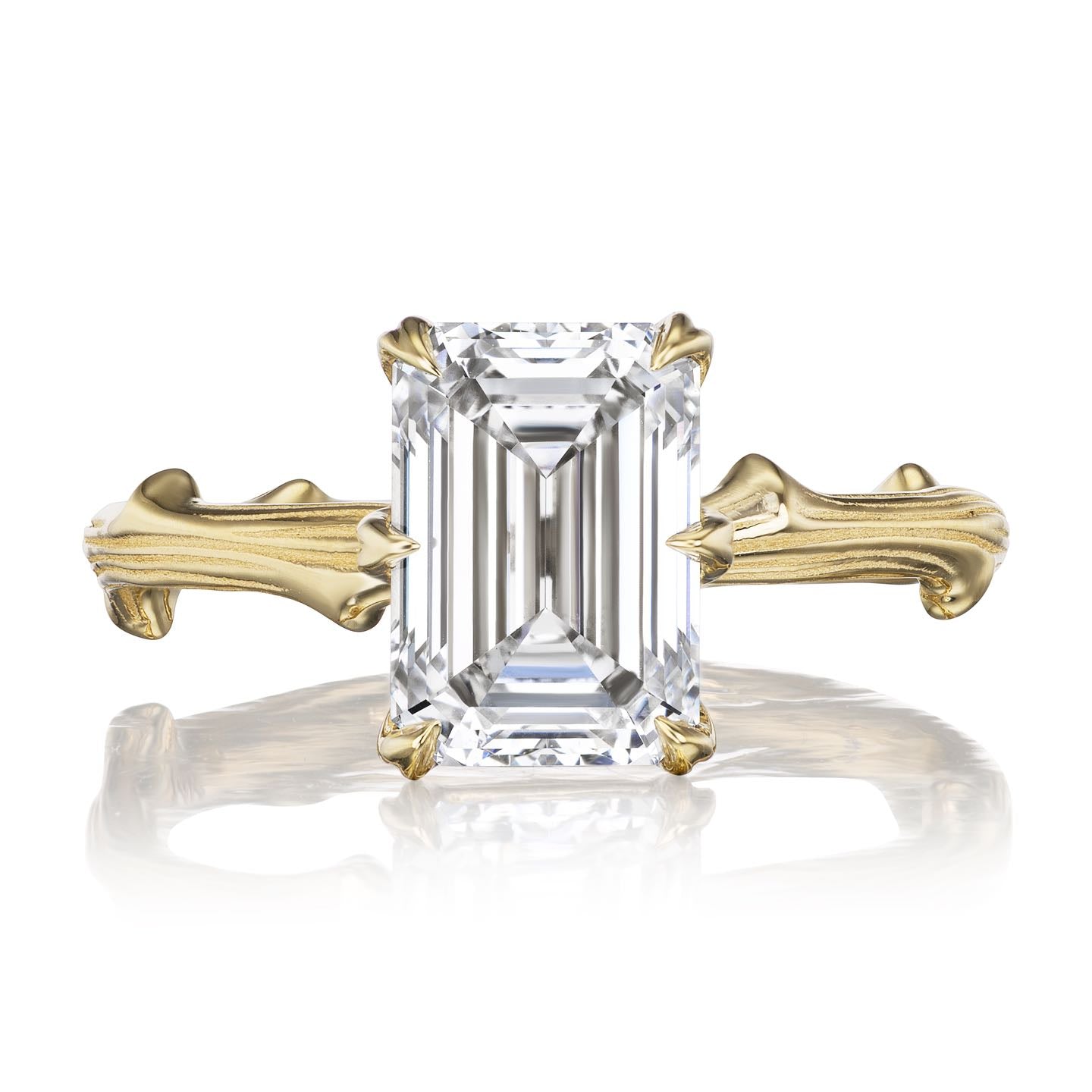 ・LAUREL・Emerald Lab-Grown Diamond Twig Ring, 2.77ct+