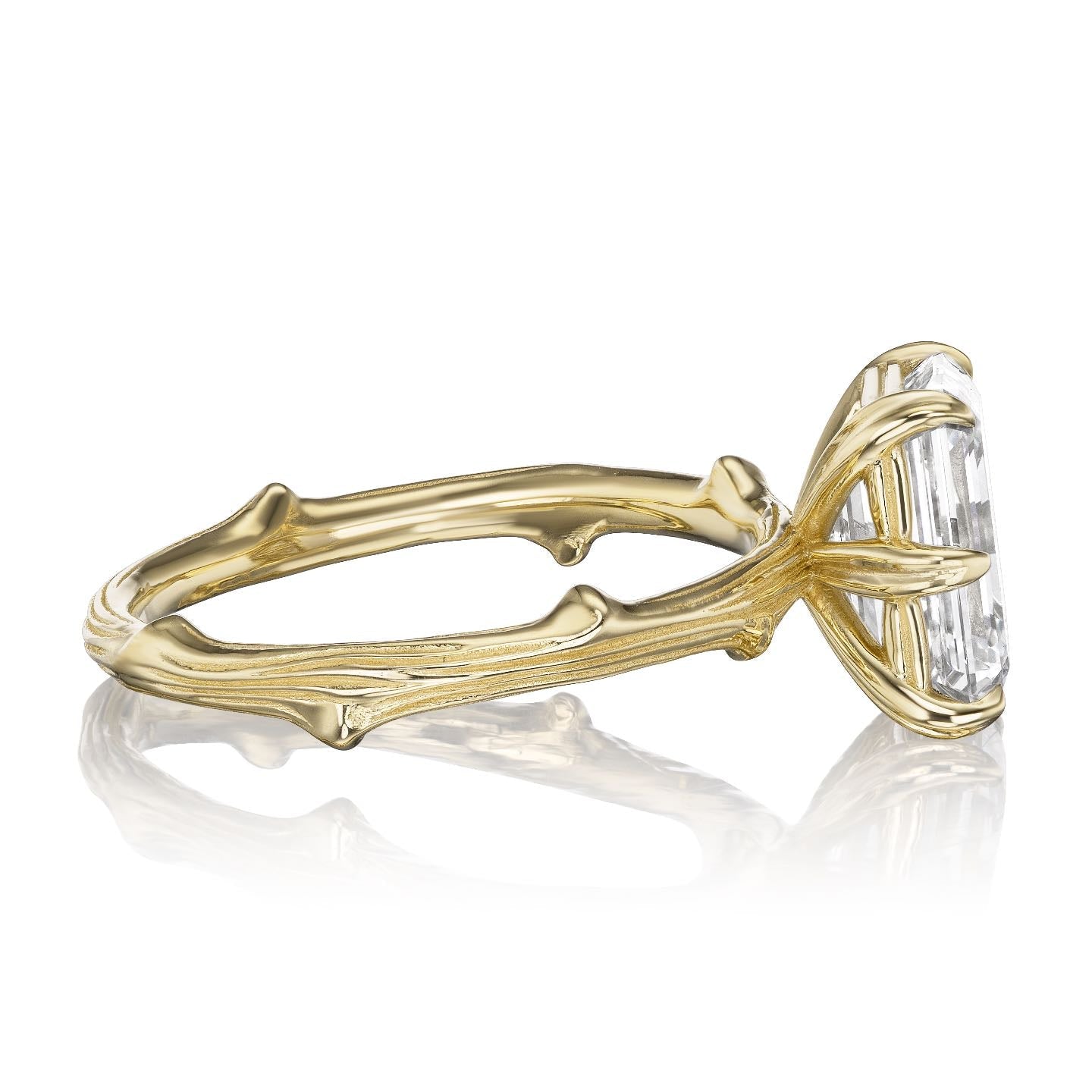 ・LAUREL・Emerald Lab-Grown Diamond Twig Ring, 2.77ct+