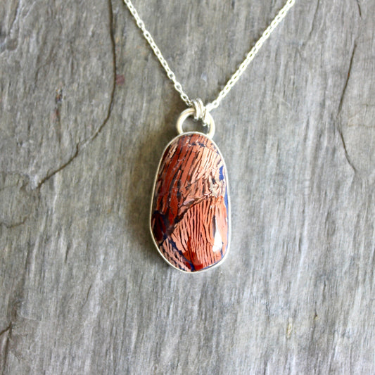 Howardite and Lapis Lazuli Doublet Pendant Necklace | Pacific Northwest Gemstone