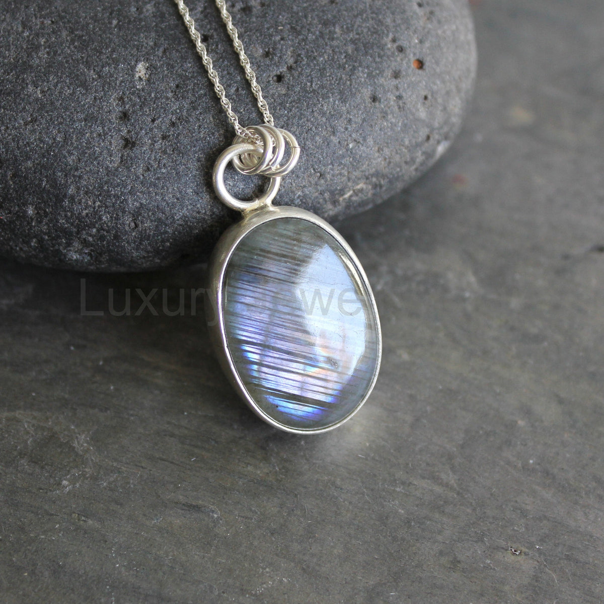 Labradorite Pendant Necklace | Handmade Sterling Silver Gemstone Jewelry