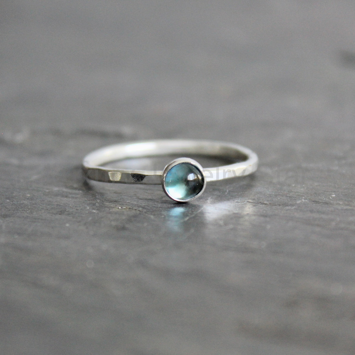 Sterling Silver London Blue Topaz Stacking Ring | December Birthstone | 4th Anniversary - image 7