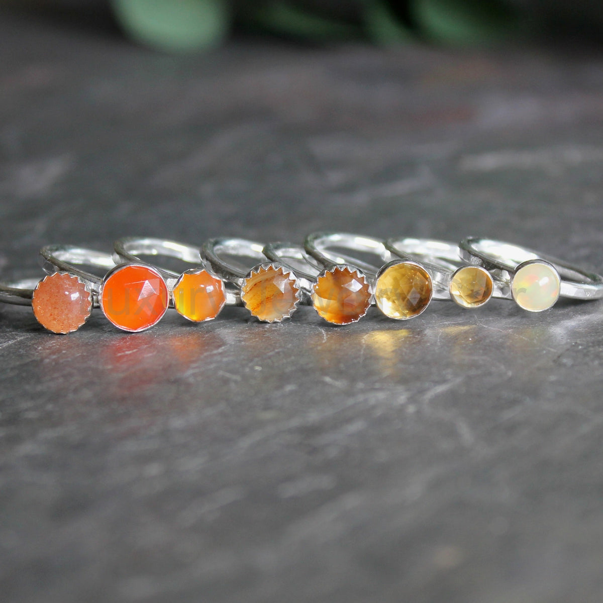 Sterling Silver Oregon Sunstone Stacking Ring | Dainty Peachy Pink Ring | PNW Gemstone - image 8