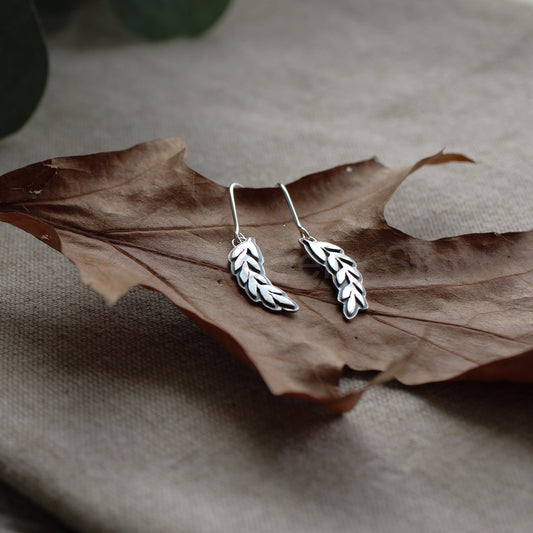 Long Layered Leaf Earrings