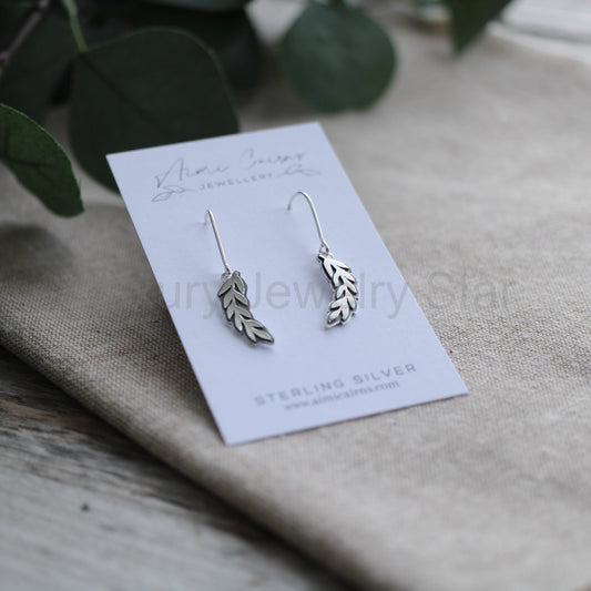 Long Layered Leaf Earrings - image 2