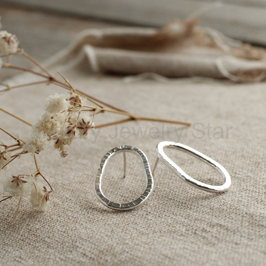 Silver Organic Links Earrings - image 2