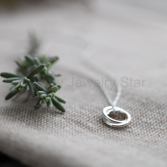 Silver Tiny Links Necklace - image 2