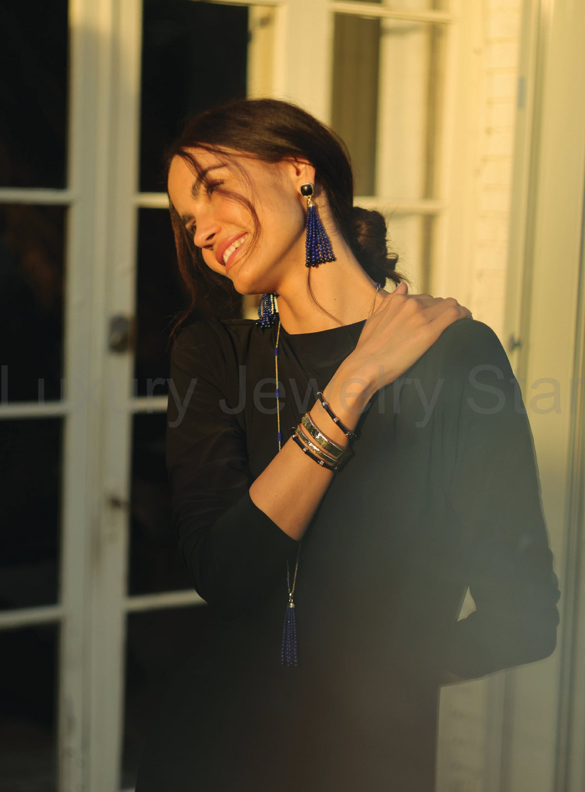 Forza Long Lapis Chain Necklace - image 3