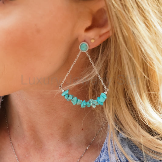 The Turquoise Stack Earrings - image 2