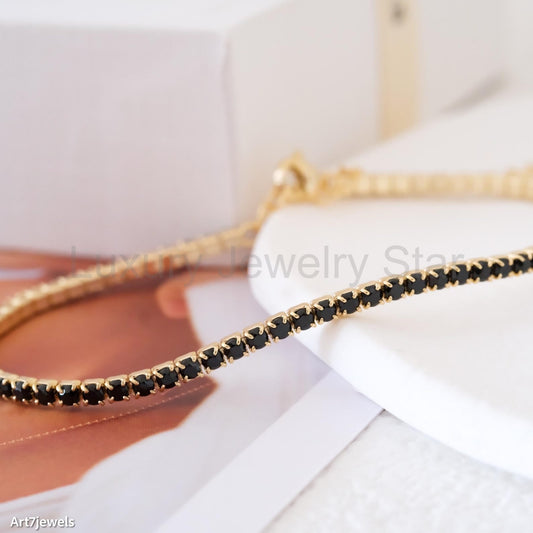 Black Tennis Bracelet