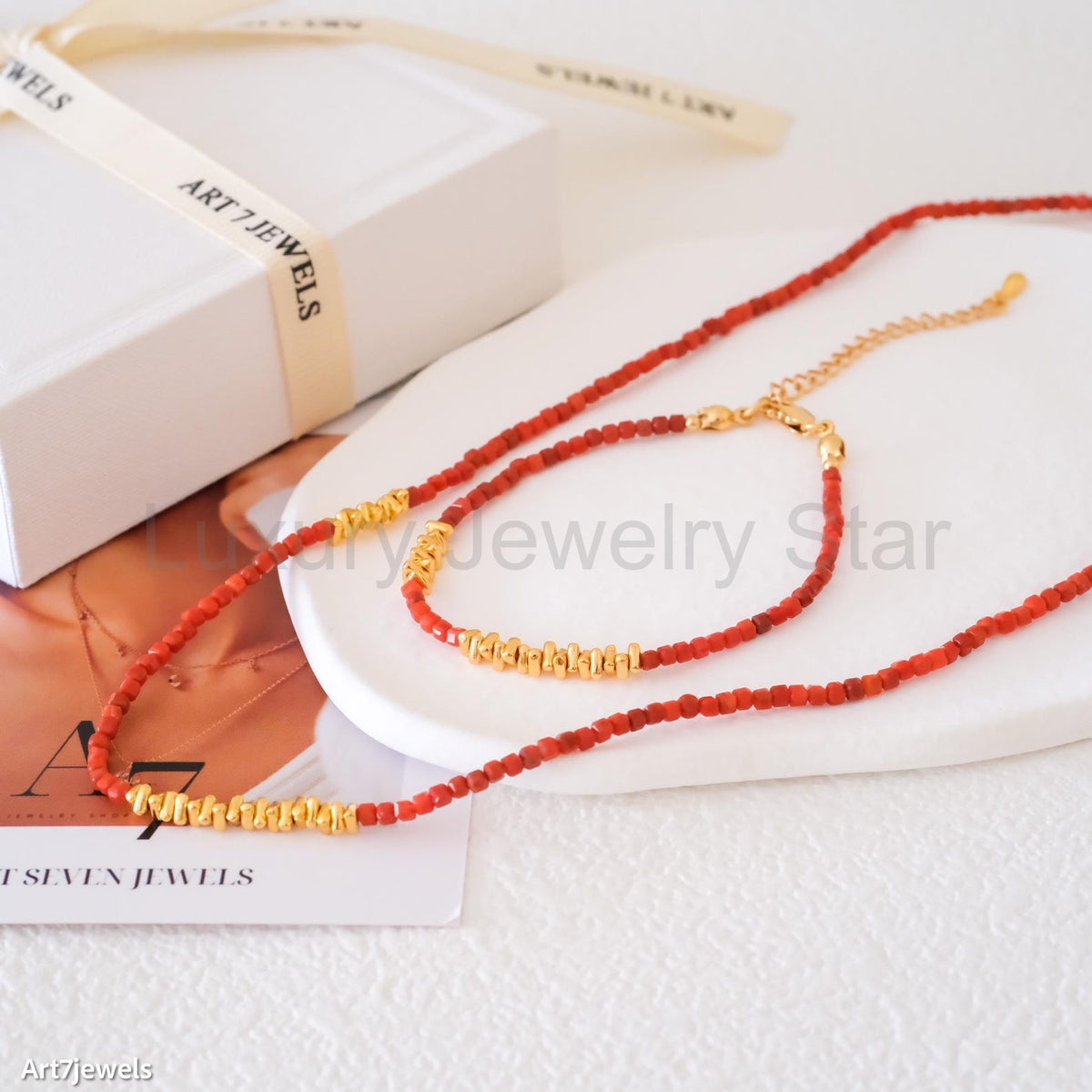 Carnelian Beaded Bracelet - image 3