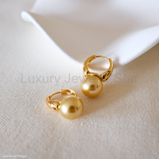 Gold Pearls Earrings