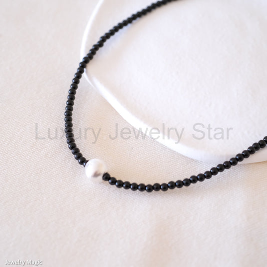 Onyx Beaded Choker