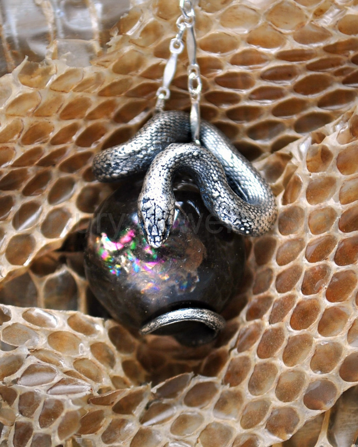Snake Guardian - Smoky Quartz with Rainbows - image 2