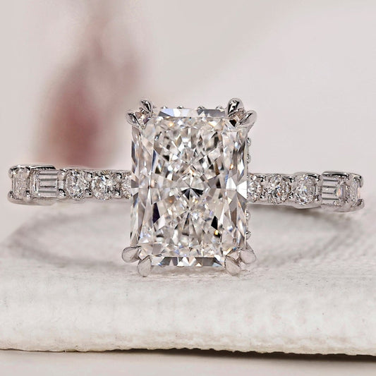 Hidden Halo Radiant Cut Engagement Ring